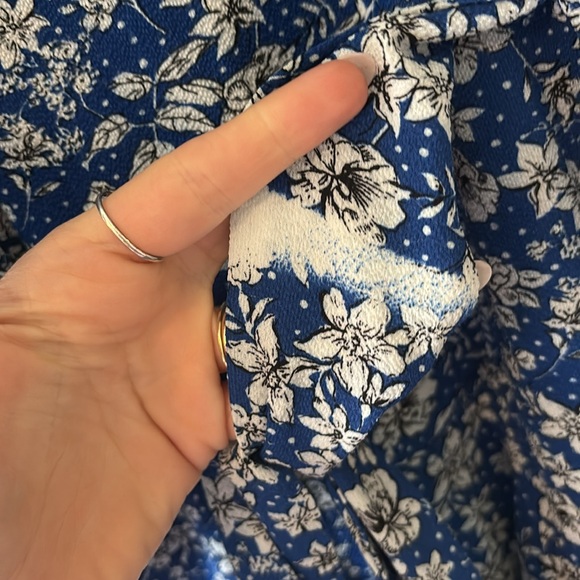 Blue Floral Midi Dress - Picture 4 of 6